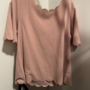 Pink scalloped top